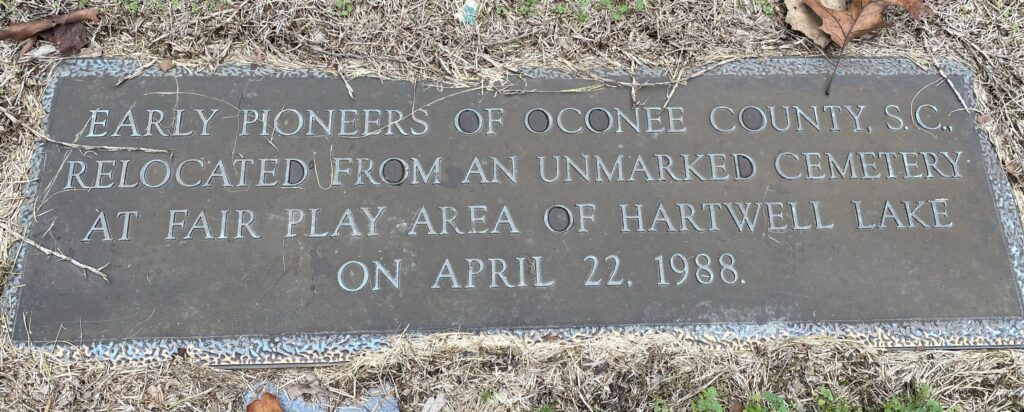 Historical marker, Beaverdam Baptist Church cemetery, Fair Play, SC