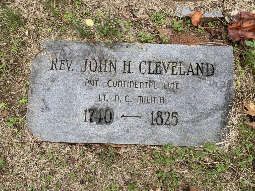 John Cleveland marker, Beaverdam Baptist Church cemetery